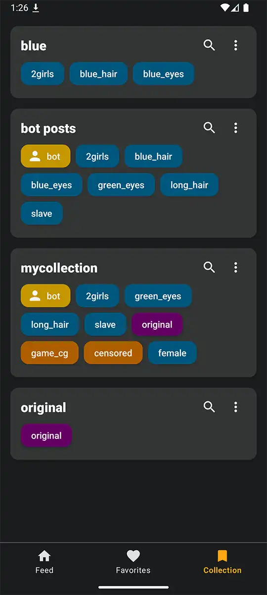 App Custom Tag Collections